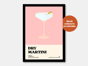 Dry Martini Cocktail Print, 6 of 7