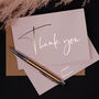 Gold Foil Wedding Thank You Cards In Blush Pink, thumbnail 10 of 10