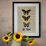 Be Kind Butterfly Art On Words Wall Art Print, thumbnail 1 of 4