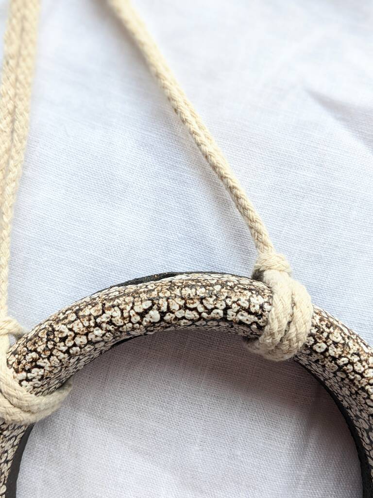 Handmade Black Clay Hanging Doughnut Vase By Rebecca Ridley Ceramics