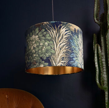 Emerald Enchanted Wood Lampshade With Gold Lining, 2 of 10