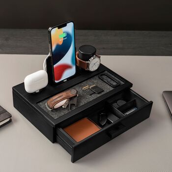 Wooden Charging Station For Men The Hub, 6 of 7