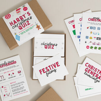 Personalised Christmas Quiz Party Game, Stocking Filler, 3 of 4