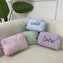Personalised Stripe Embroidered Makeup Cosmetic Bag, thumbnail 2 of 9