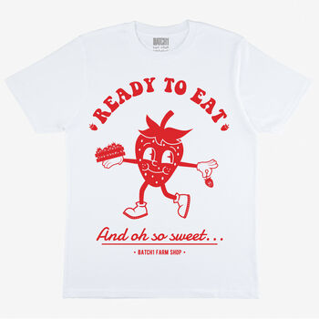 Ready To Eat Strawberry Men’s Graphic T Shirt, 3 of 3