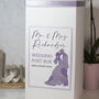 Bride And Groom Silhouette Wedding Card Post Box, thumbnail 1 of 4