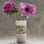 Floral Band Handmade Hand Painted Bud Vase, thumbnail 1 of 3