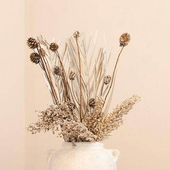 Small White Dried Flowers Autumn Leaves, 2 of 5