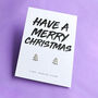 Have A Merry Christmas Silver Tree Stud Earrings, thumbnail 1 of 3