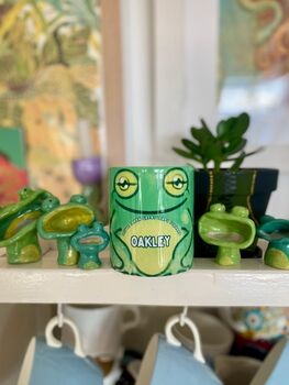 Personalised Frog Storage Pot “Great Leaps”, 3 of 5