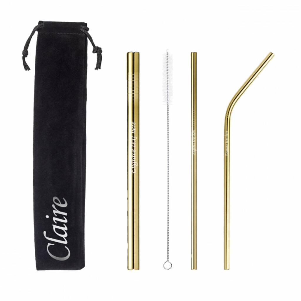 Gold Straw Personalised Gift Set, 1 of 5