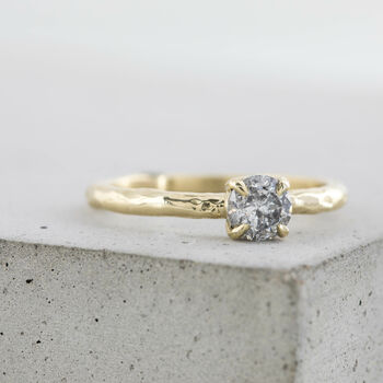 'Giselle' Salt And Pepper Diamond Engagement Ring, 7 of 11