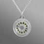 Pave Green Tourmaline Necklace In Sterling Silver, thumbnail 3 of 5