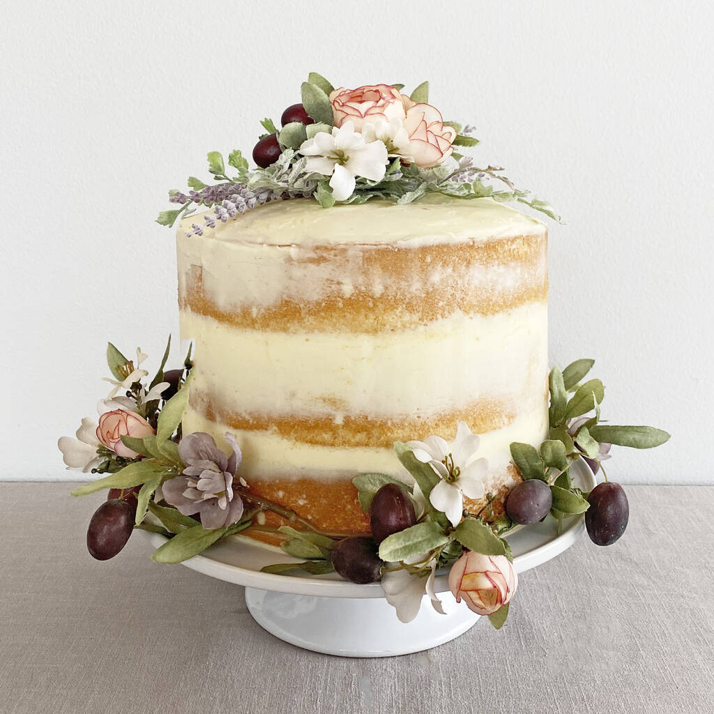 Faux Floral Cake Decorations By The Letter Loft