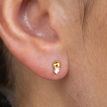 Dome Crystal Stud Earrings, 3 of 5