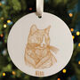 Personalised Cat Christmas Tree Decoration, thumbnail 1 of 4