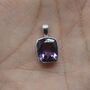 Amethyst Pendant Necklace: Sterling Silver, thumbnail 6 of 7