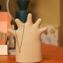 Minimalist Hand Shaped Ceramic Jewellery Holder Ring And Necklace Stand, thumbnail 5 of 10