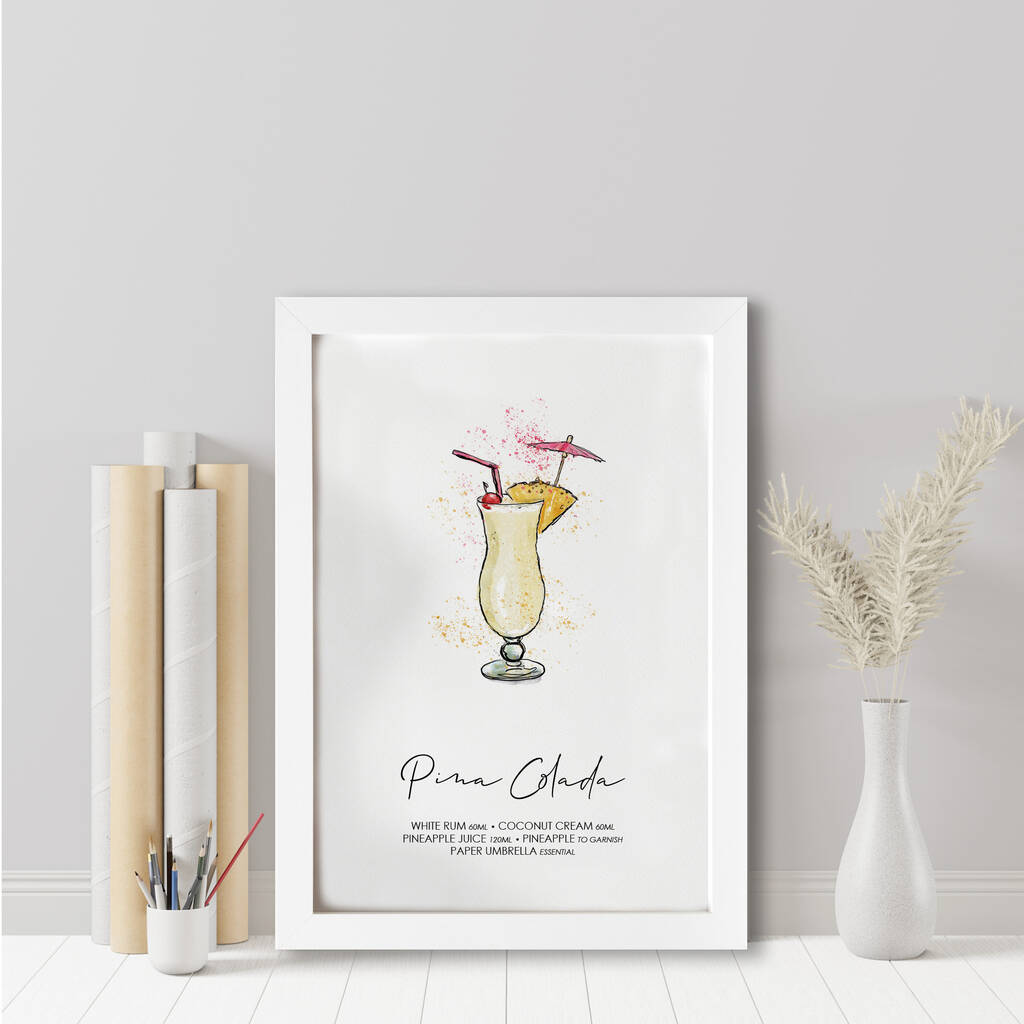 Pina Colada Cocktail Recipe Print