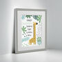 Personalised Giraffe Children’s Nursery Framed Print, thumbnail 5 of 9