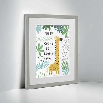 Personalised Giraffe Children’s Nursery Framed Print, 5 of 9