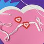 Powerpuff Style Heart Shoelace Charms, thumbnail 3 of 3