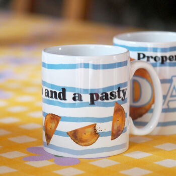 'A Nice Cuppa And A Pasty' Cornish Inspired Mug / Father's Day Gift, 2 of 4
