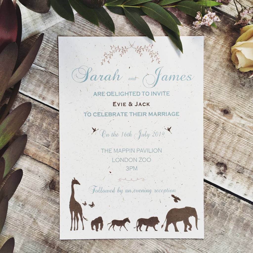 Safari Free Wedding Invitations Templates 2