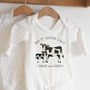 First Father's Day Cow Baby Outfit, thumbnail 1 of 7