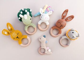 Crochet Baby Teething Rattles, 7 of 8