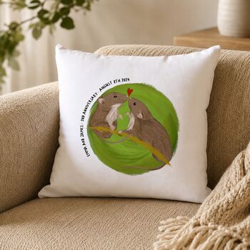 Mates For Life 2nd Wedding Anniversary Cushion, 3 of 12