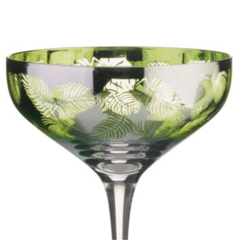Set Of Two Tropical Leaf Champagne Glasses, 5 of 5