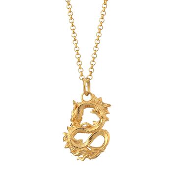 Chinese Dragon Necklace, Sterling Silver Or Gold Plated, 9 of 10