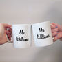 Mug Set For Couples Mr And Mrs Design, thumbnail 1 of 2