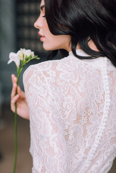 Long Sleeved Bridal Top | Button Back Wedding Dress Topper, 12 of 12