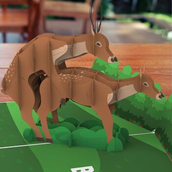 Two F*Cking Deer Funny 3D Pop Up Card Best For Dad, 3 of 8