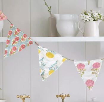 Hand Block Print Bunting Cotton, 4 of 4