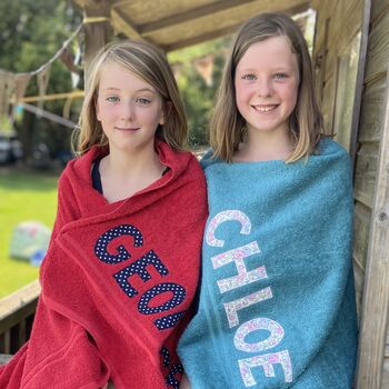 Personalised Children's Beach Towel With Letters, 4 of 10