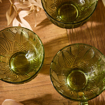 Set Of Four Botanical Green Cups, 4 of 5