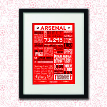 Arsenal Football Club Personalised Print, 3 of 5