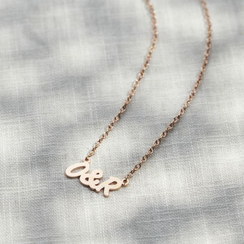 Personalised You And Me Initials Necklace, 4 of 6