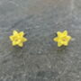 Yellow Daffodil March Birth Flower Stud Earrings, thumbnail 2 of 4