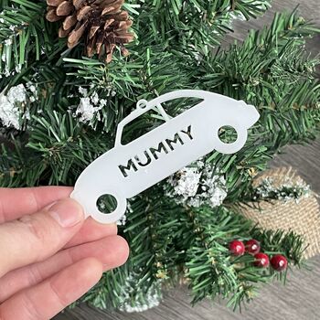Personalised Car Christmas Tree Decoration, 7 of 9