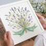 Personalised Lavender Grandparents Framed Print, thumbnail 1 of 7