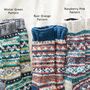 Fair Trade Fair Isle Wool Unisex Slipper Socks, thumbnail 8 of 10