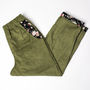Men's Olive Corduroy Rolled Hem Cropped Trousers, thumbnail 1 of 4