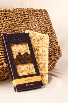Big White Chocolate Bar Handmade By Saffire Chocolates, 3 of 5