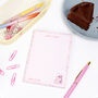 Cute Pink Cake A6 Memo Notepad, thumbnail 3 of 4