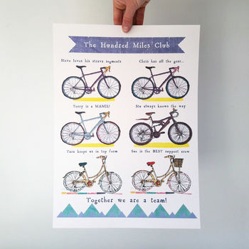 Personalised Cycling Family Print, 12 of 12