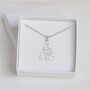 Sterling Silver Christmas Tree Pendant Necklace, thumbnail 6 of 9